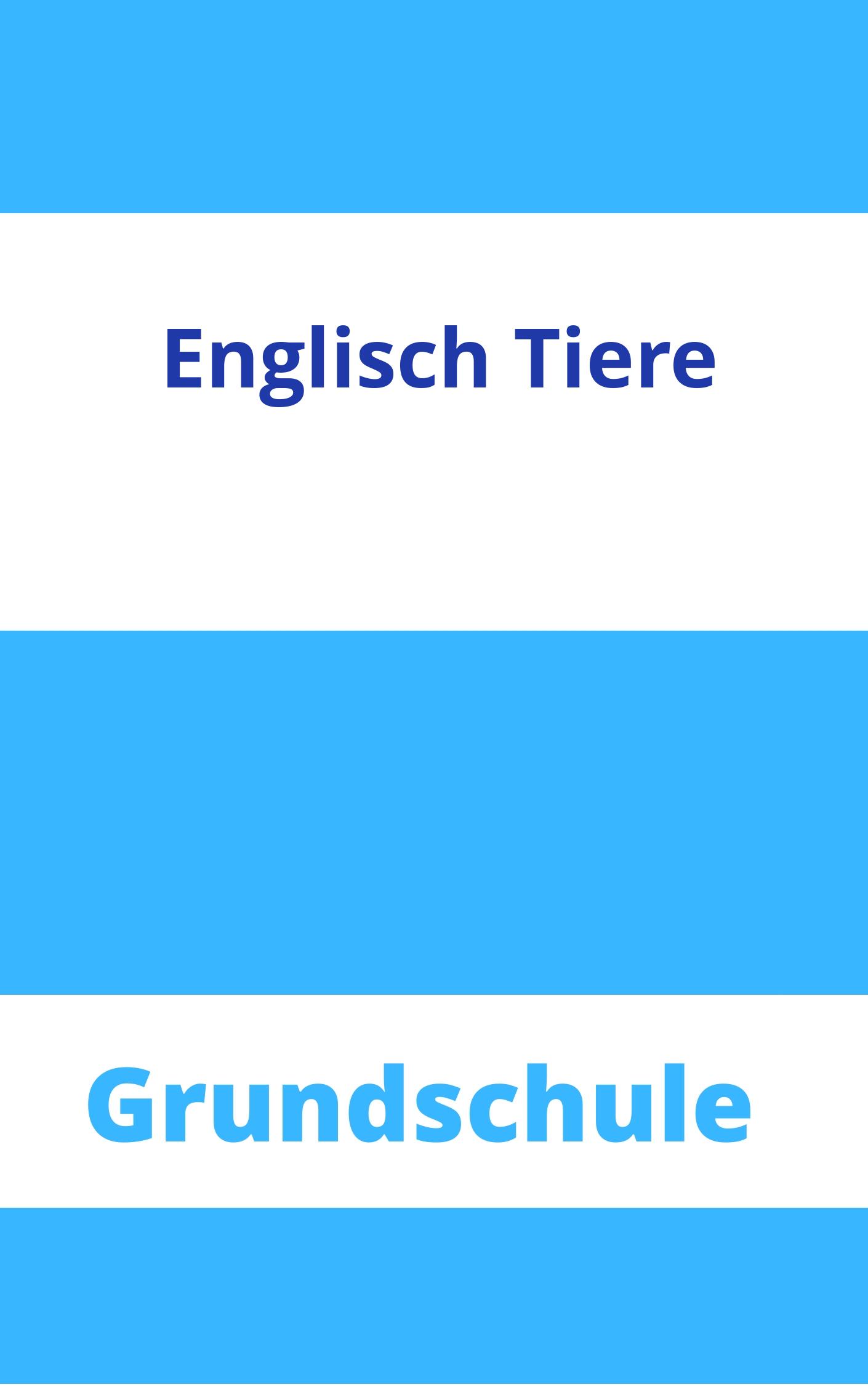 Englisch Grundschule Arbeitsblätter Tiere Arbeitsblätter