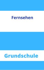 Fernsehen Grundschule Arbeitsblätter