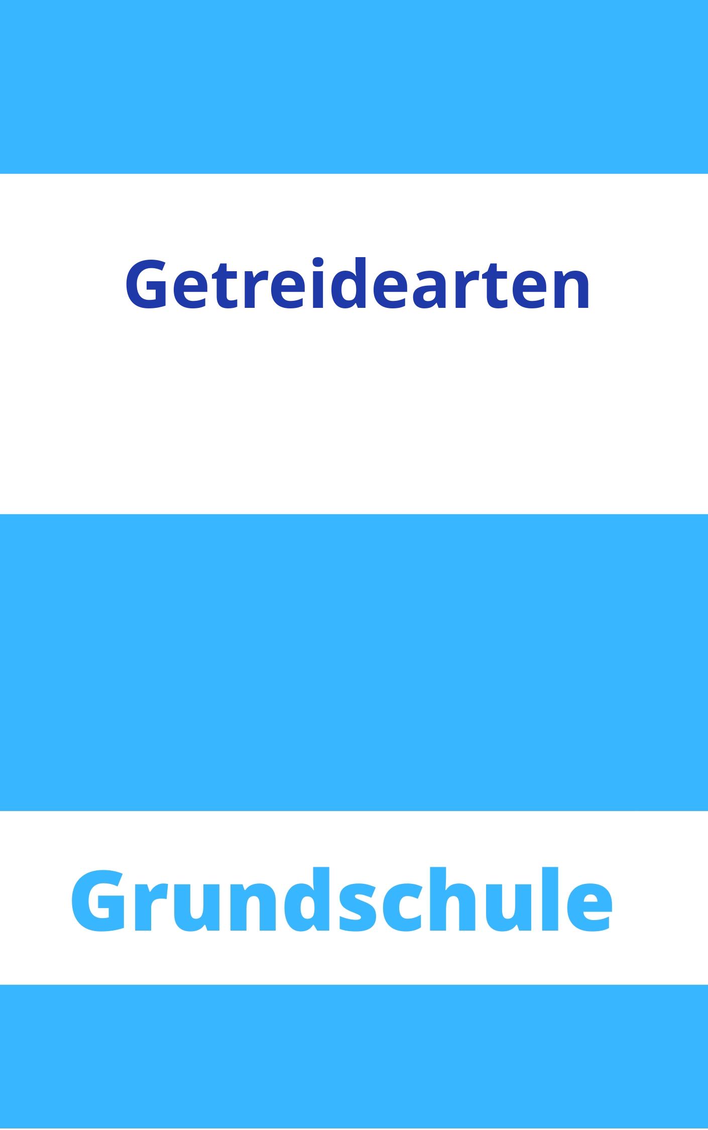 Getreidearten Grundschule Arbeitsblätter Arbeitsblätter