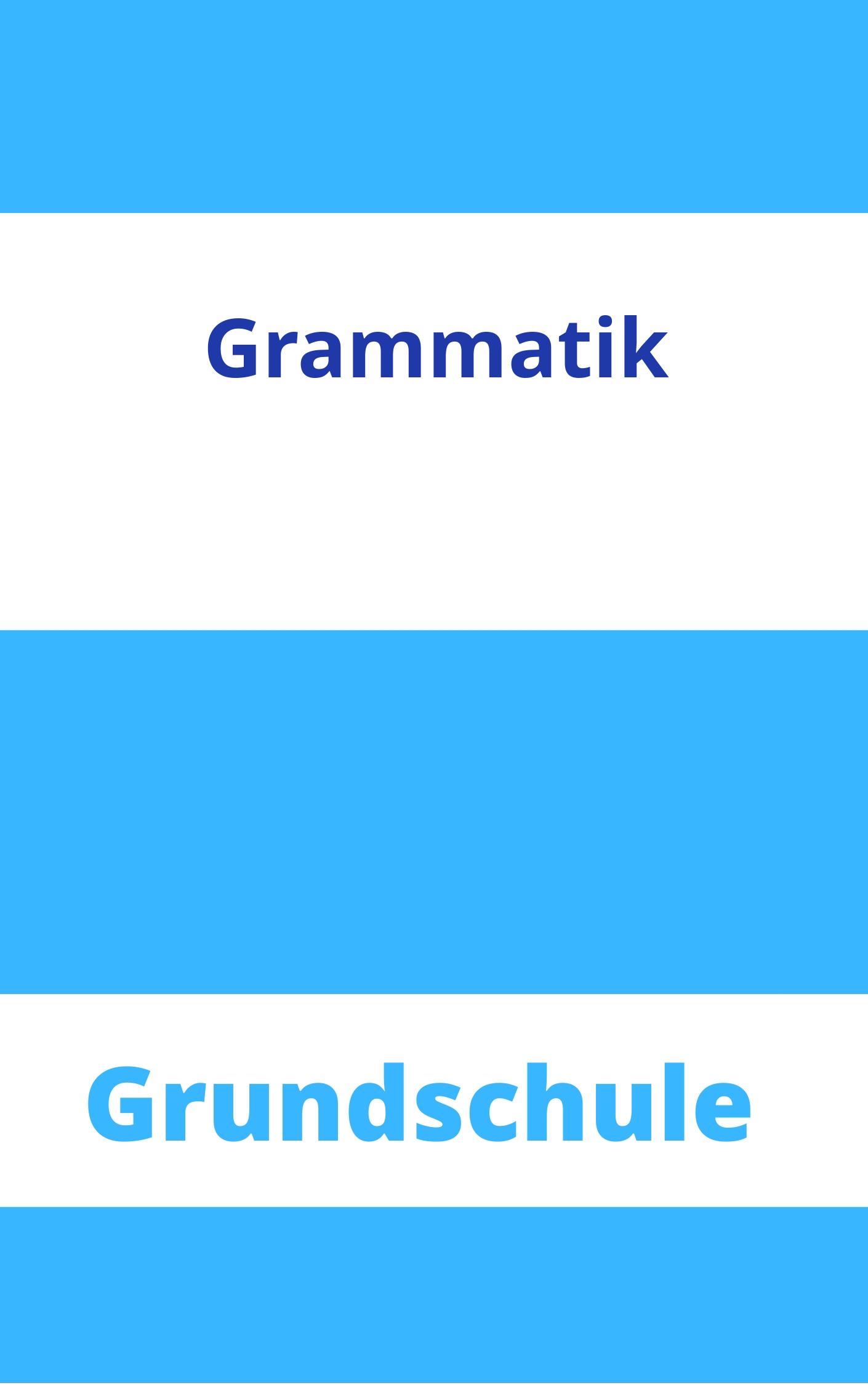 Grammatik Grundschule Arbeitsblätter Arbeitsblätter