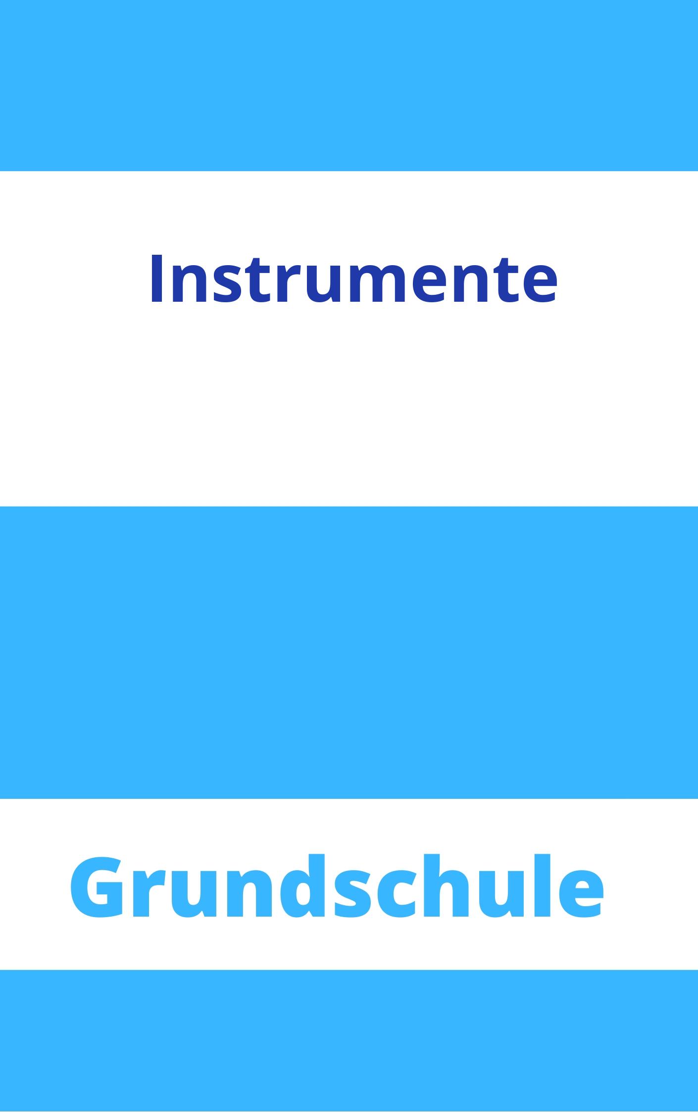 Arbeitsblätter Grundschule Instrumente Arbeitsblätter