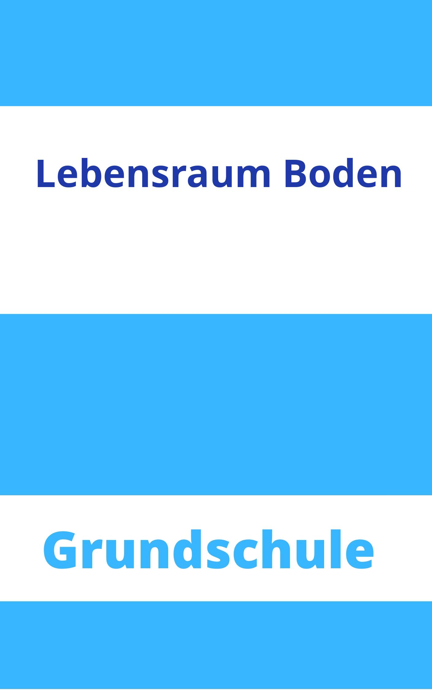 Lebensraum Boden Arbeitsblätter Grundschule Arbeitsblätter