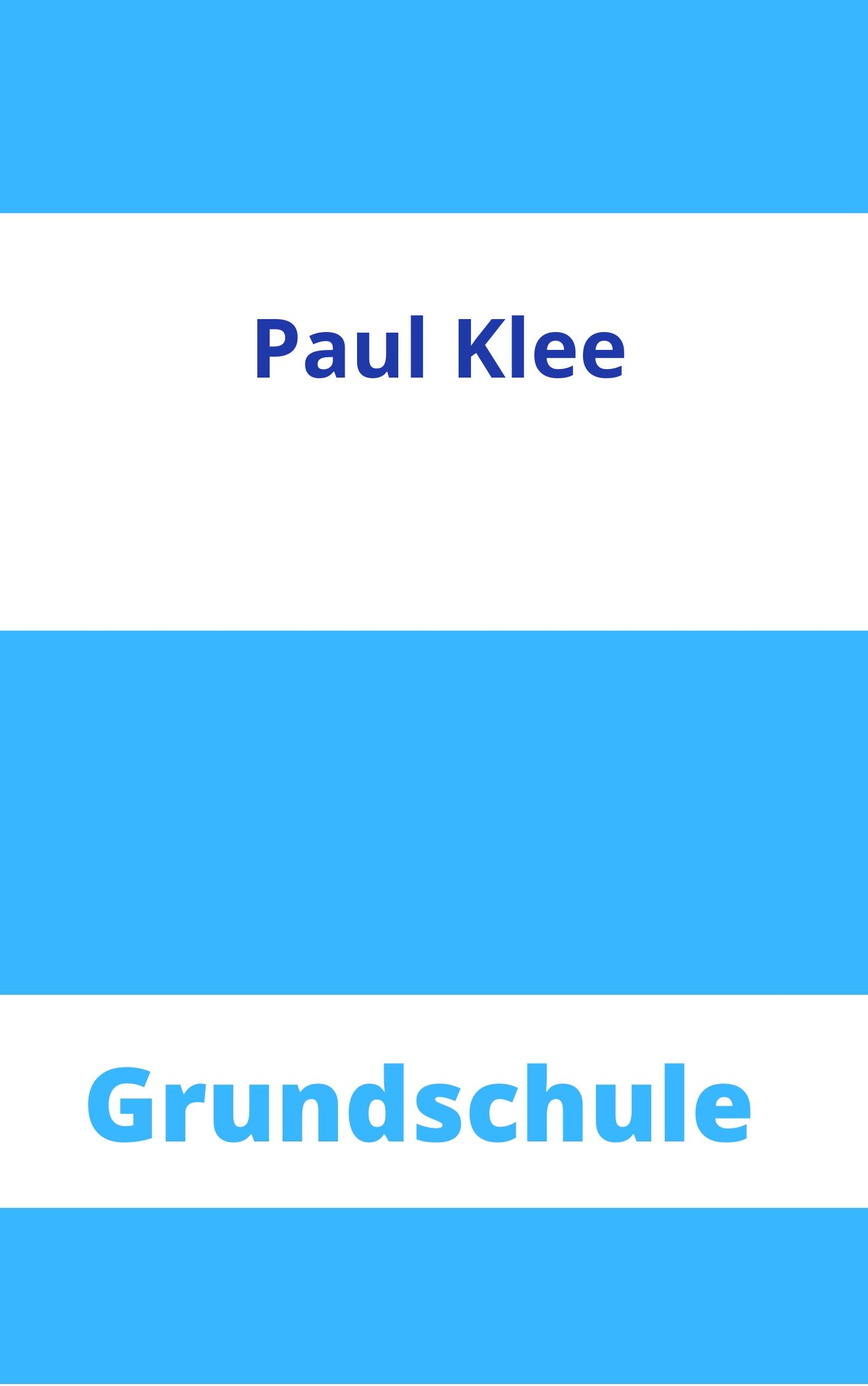 Paul Klee Arbeitsblätter Grundschule Arbeitsblätter