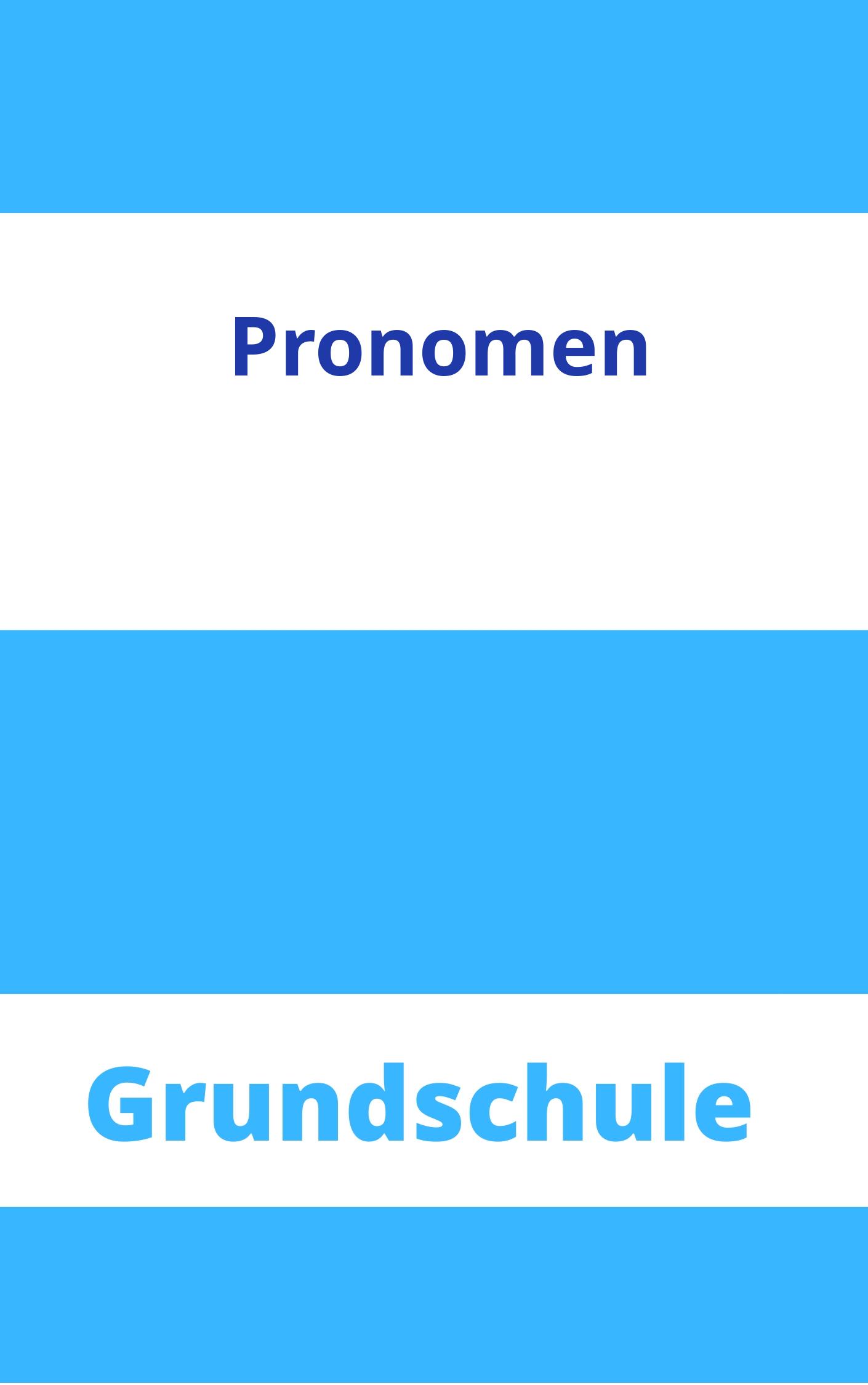 Pronomen Grundschule Arbeitsblätter Arbeitsblätter