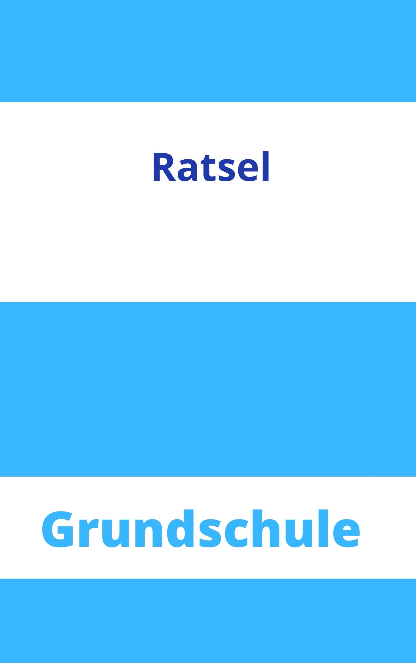 Arbeitsblätter Rätsel Grundschule Arbeitsblätter